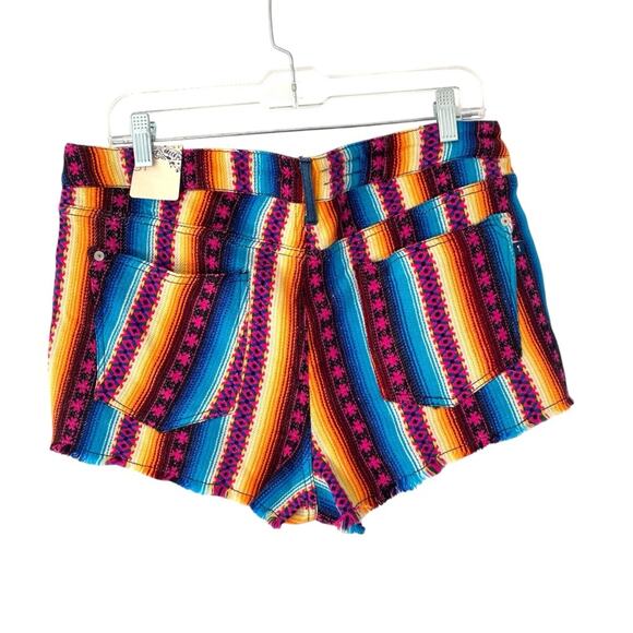 Pilcro Anthropologie Stripe Surf Shorts NWTs Size 31 Frayed Hem - Picture 6 of 11